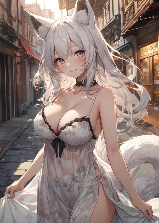 Anime fox lingerine girl