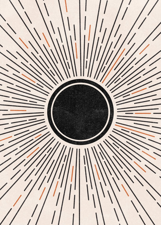 Minimalist Sunburst Circle