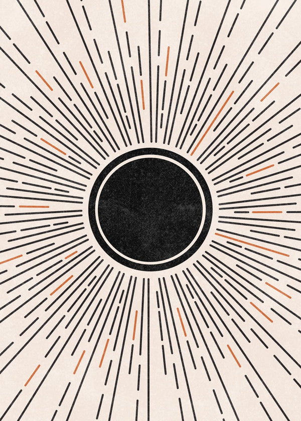 Minimalist Sunburst Circle