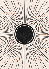 Minimalist Sunburst Circle