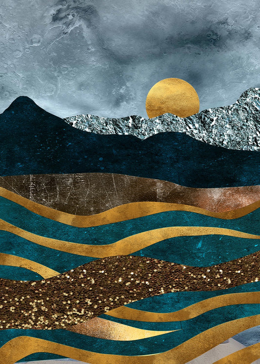 Abstract Nightscape Golden