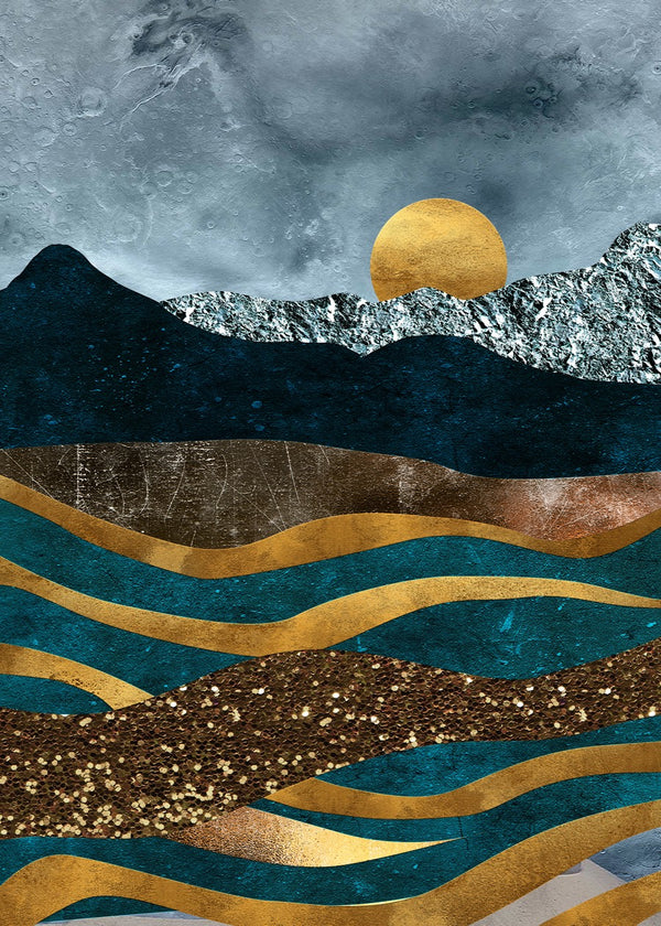 Abstract Nightscape Golden
